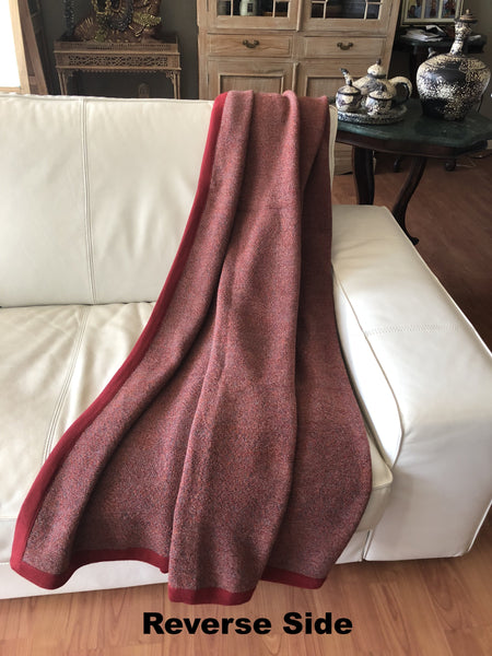 Jacquard Red/Orange Pattern in Merino Wool