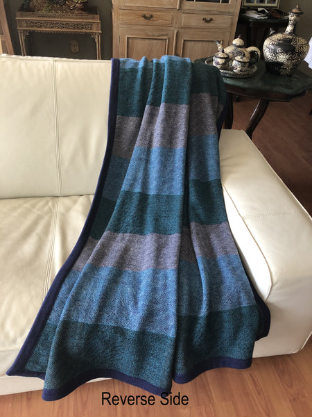 Jacquard Turquoise Pattern in Merino Wool