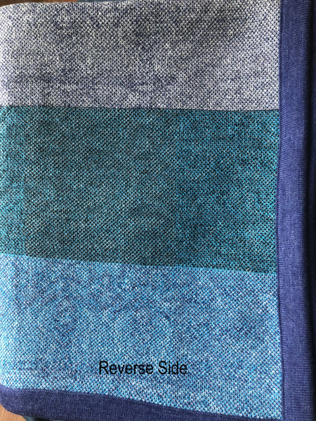 Jacquard Turquoise Pattern in Merino Wool