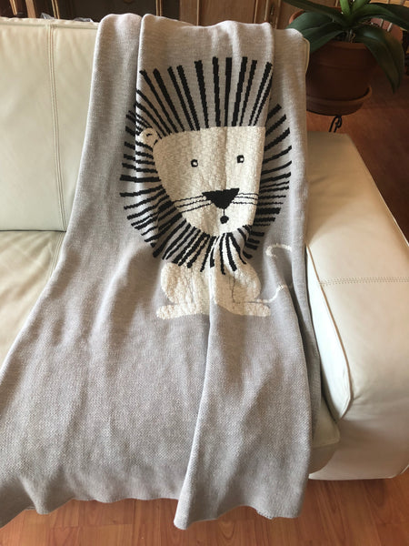 Lion Motif Throw