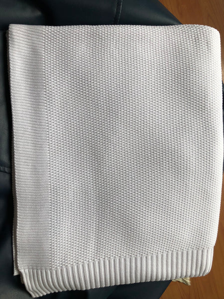 Moss Knit Organic Cotton Throw