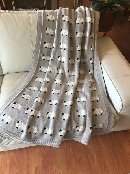 Sheep Motif Throw